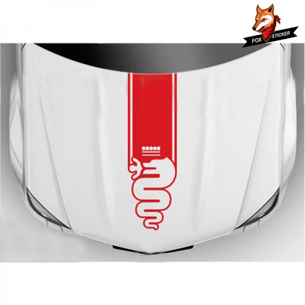 Gloss Auto Side Car Sticker for Alfa Romeo Bonnet Racing Stripes Graphics Stickers Decals MiTo 147 156 159 166 Giulietta Spider